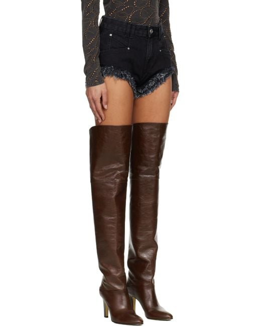Isabel Marant Black Eneidala Denim Shorts
