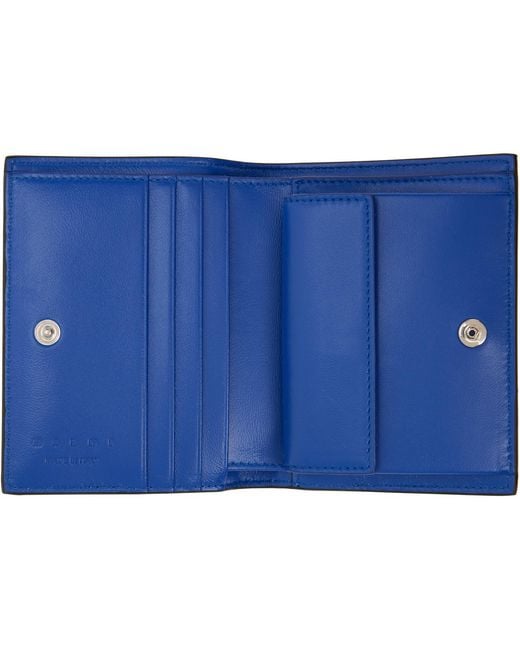 Marni Black Mending' Leather Bifold Wallet for men