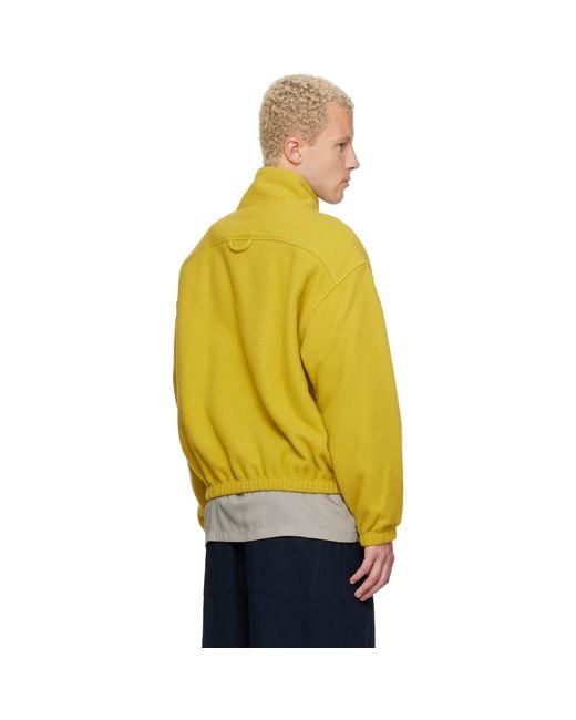Rier Yellow Polar Fleece Sweater for men
