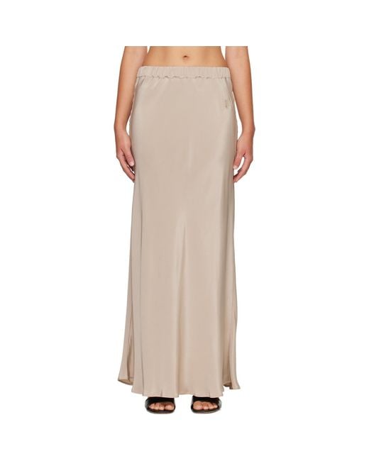 Max Mara Natural Taupe Sospiro Maxi Skirt
