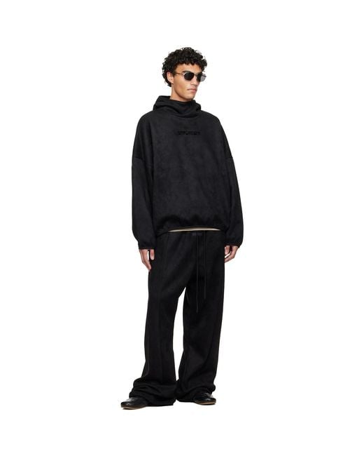 Fear Of God Black Holiday Flare Faux-Suede Sweatpants for men