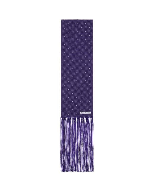 Acne Blue Silk Scarf