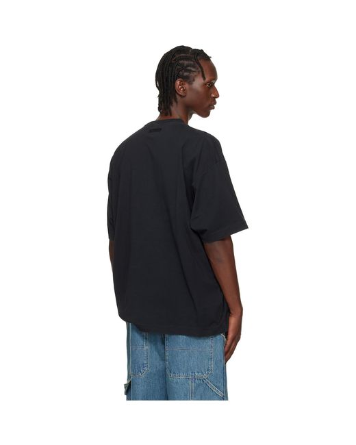 Vetements Black Biker Cross Logo T-Shirt for men