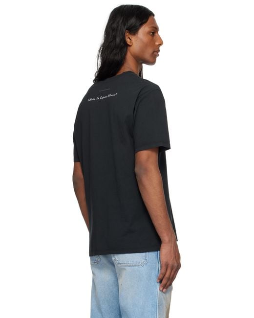 ☆MM6 Maison Margiela☆ Suis le lapin blanc・ラビットTシャツ Black 'Suis le lapin blanc' T-shirt by MM6 Maison Margiela