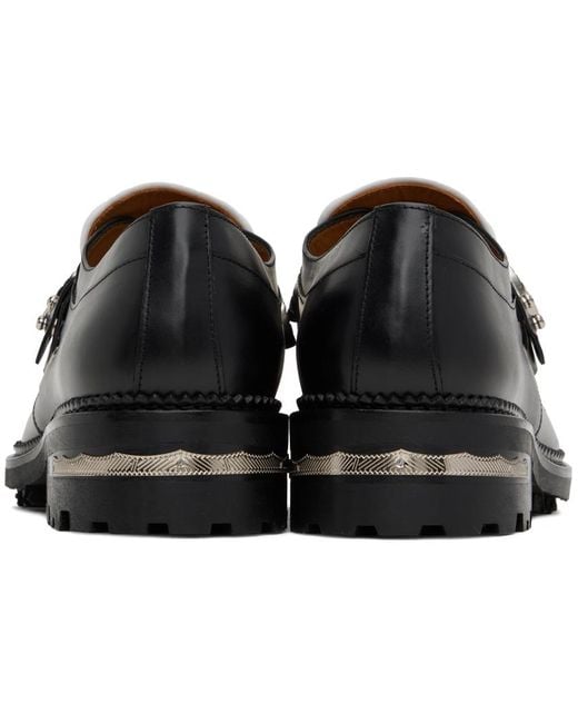 Toga Virilis Black Ssense Exclusive Leather Monkstraps for men
