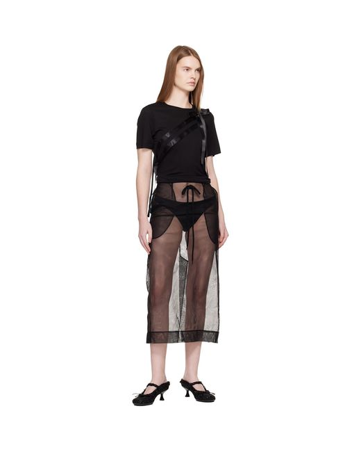 Simone Rocha Black Bow Sash Easy T-Shirt