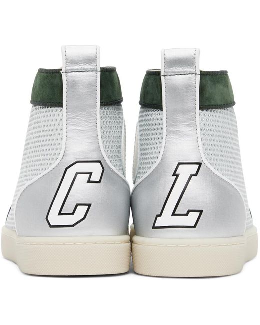 Christian Louboutin Black Off-white & Green Varsilouis Sneakers for men