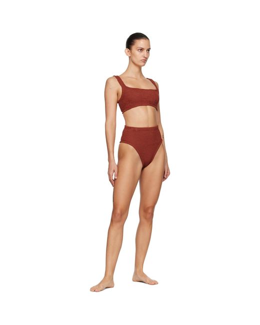 Hunza G Black Burgundy Patricia Bikini