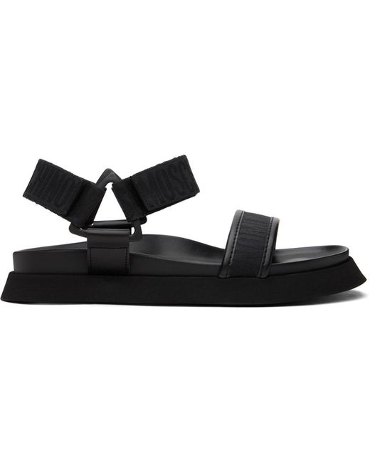 Moschino Black Logo Sandals for men