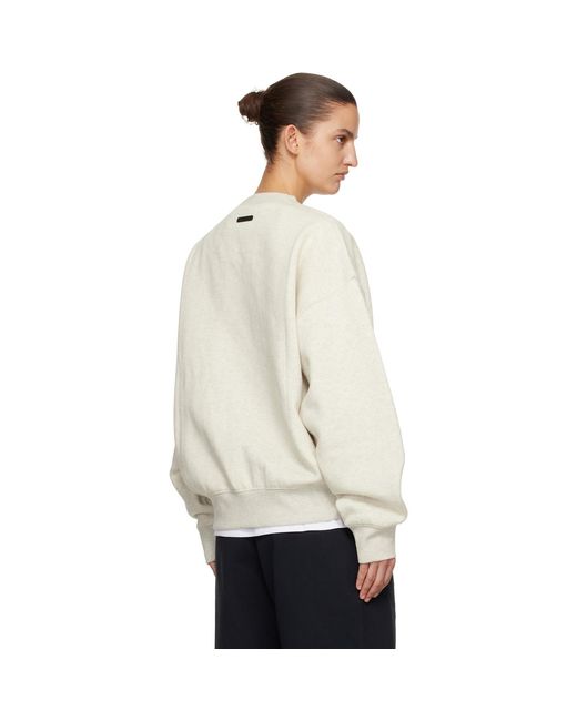 Fear Of God Natural Off- Classic Crewneck Sweatshirt