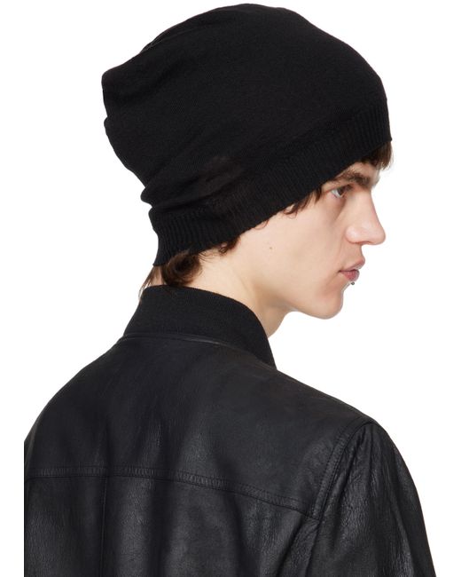 メンズ Rick Owens ブラック Hollywood Medium ビーニー Black