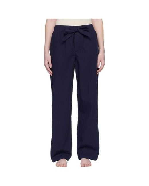 Tekla Blue Poplin Pyjama Pants