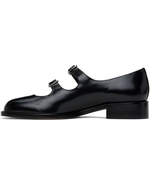 Sandy Liang Black Double Strap Ballerina Flats