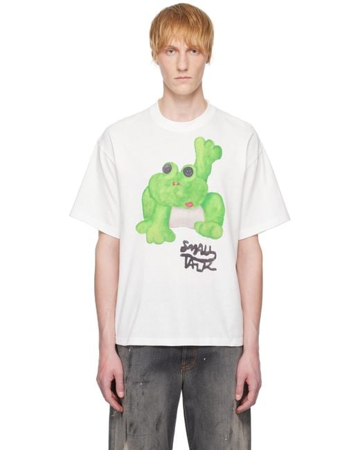 Small Talk Studio Green Watercolor Frog S/S T-Shirt for men