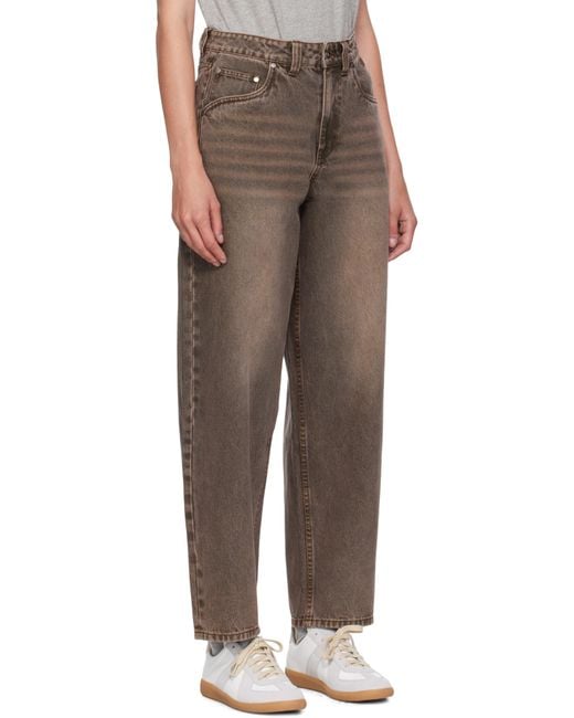 Dime Brown Baggy Jeans