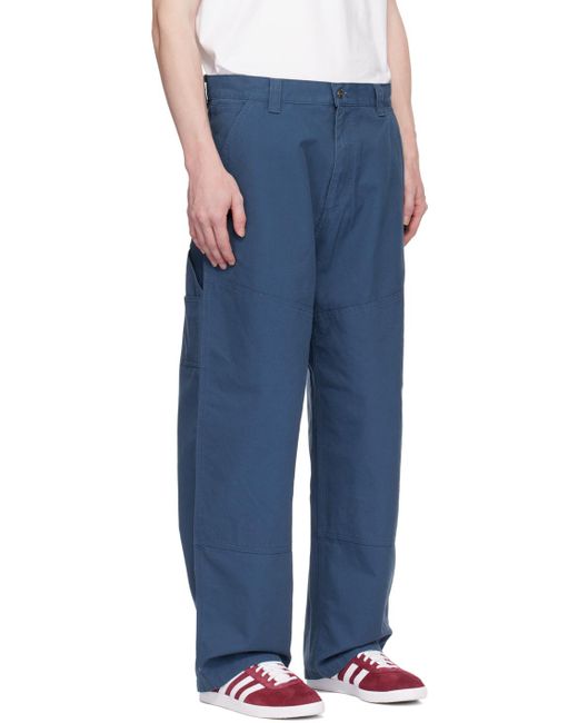 Carhartt Blue Navy Wide Panel Trousers for men