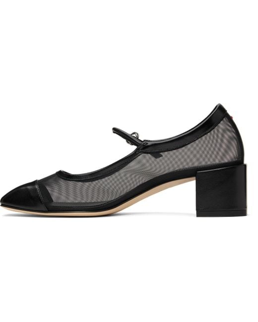 Chaussures De Style Charles Ix À Talon Aline Noires En Filet Aeyde en coloris Black