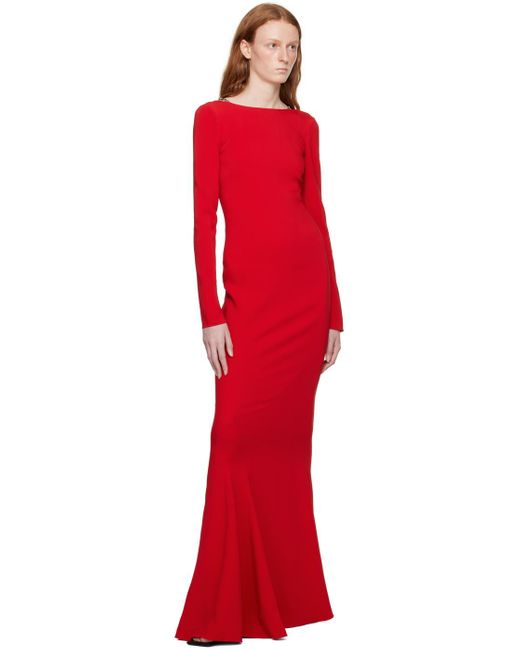 Givenchy Red Chain Link Maxi Dress