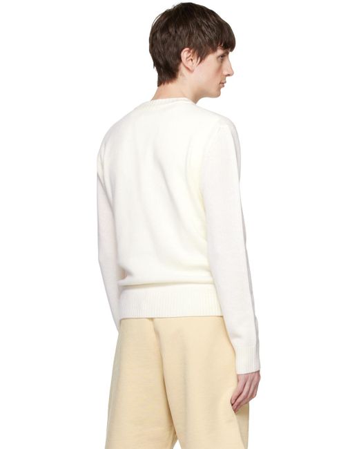 AMI Natural Off-white Ami De Cœur Sweater for men