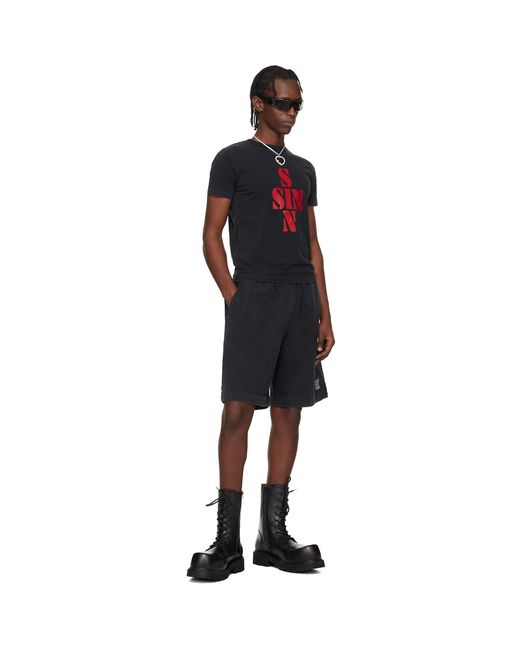 Vetements Black Sins Fitted T-Shirt for men