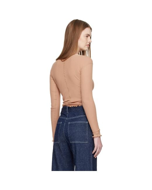 Baserange Blue Tan Pama Long Sleeve T-Shirt
