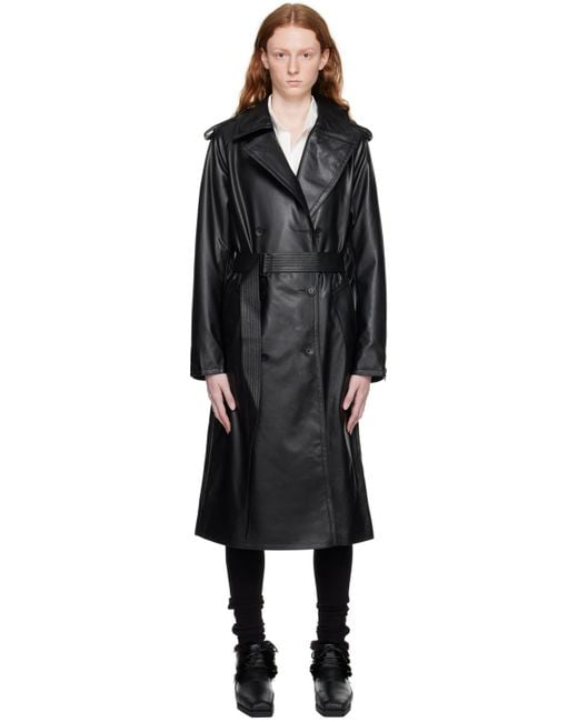 Rag & Bone Gwyn Fauxleather Trench Coat in Black Lyst UK