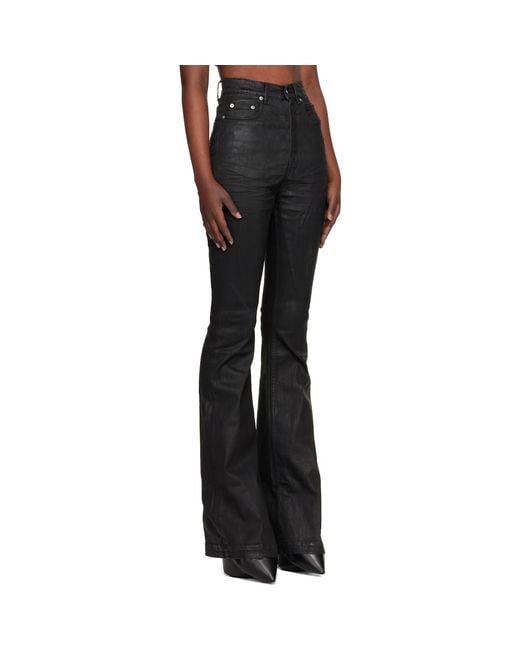 Rick Owens Black Temple Bolan Bootcut Jeans