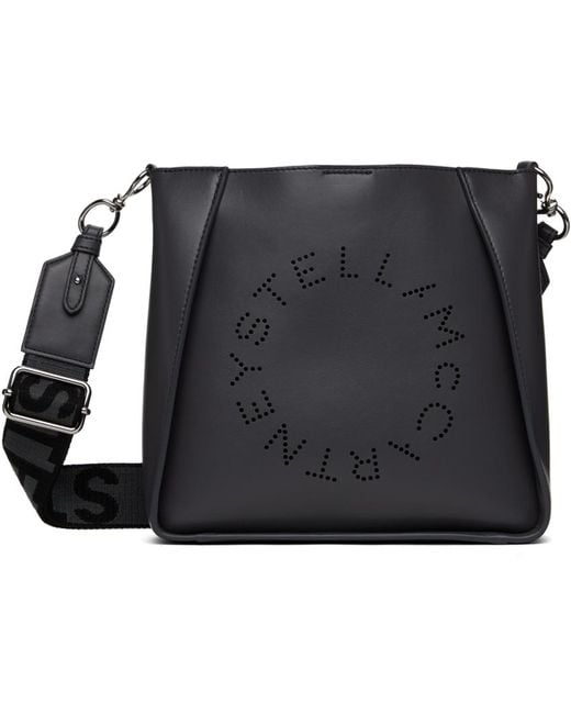 Stella McCartney Black Gray Logo Shoulder Bag