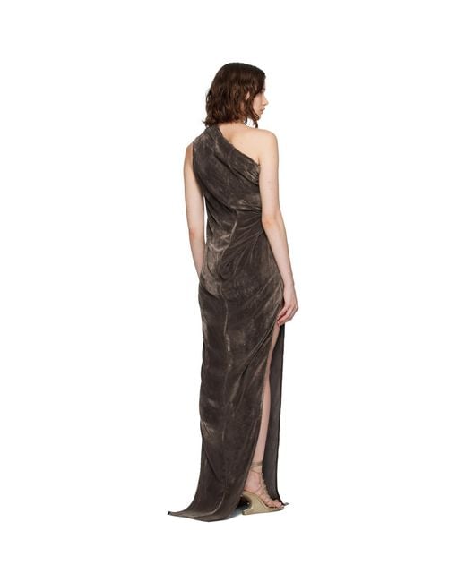 Rick Owens Black Concordians Athena Arrowhead Maxi Dress