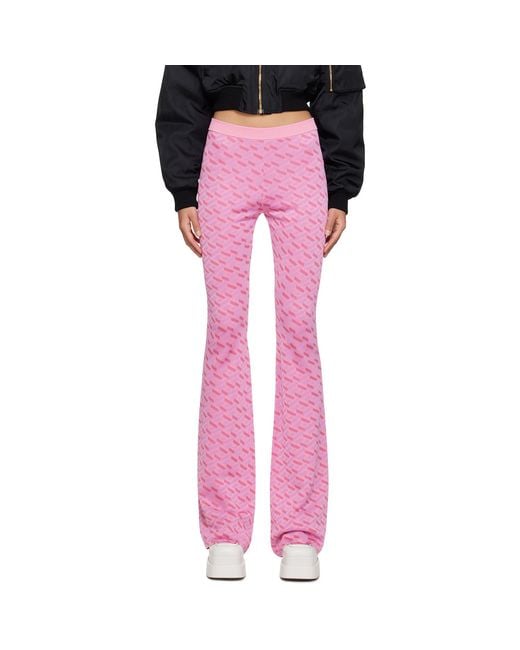 Versace Pink 'la Greca' Lounge Pants