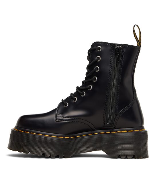 Dr. Martens Black Jadon Smooth Leather Platform Boots