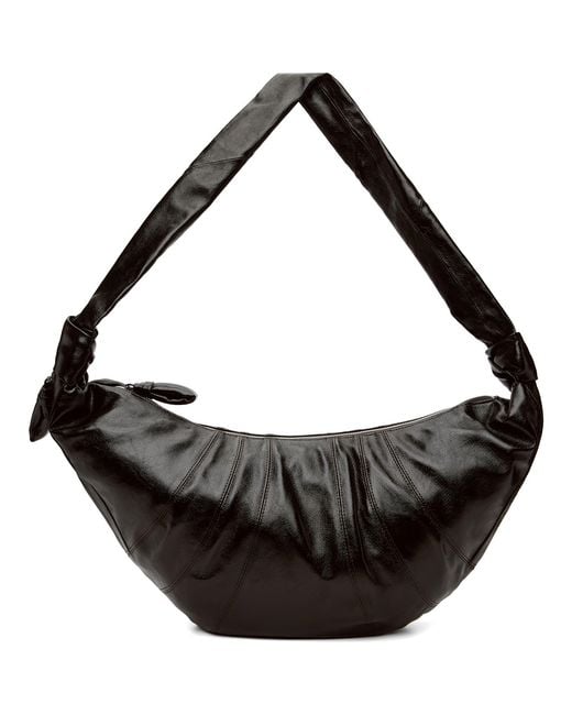 Lemaire Black Large Croissant Bag for men