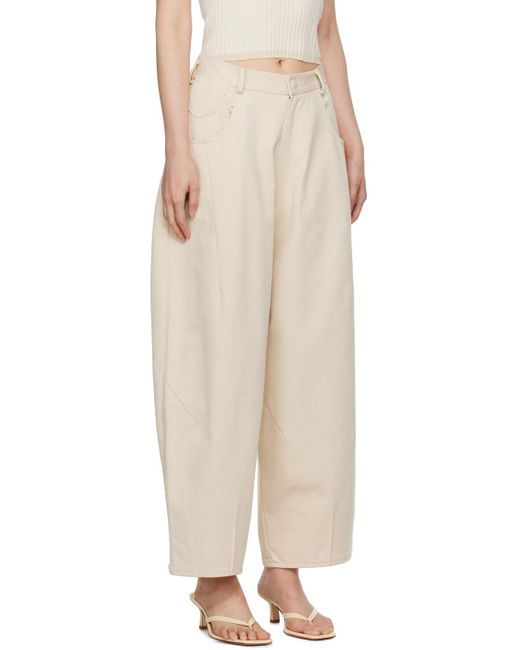 Cordera Natural Off- baggy Trousers