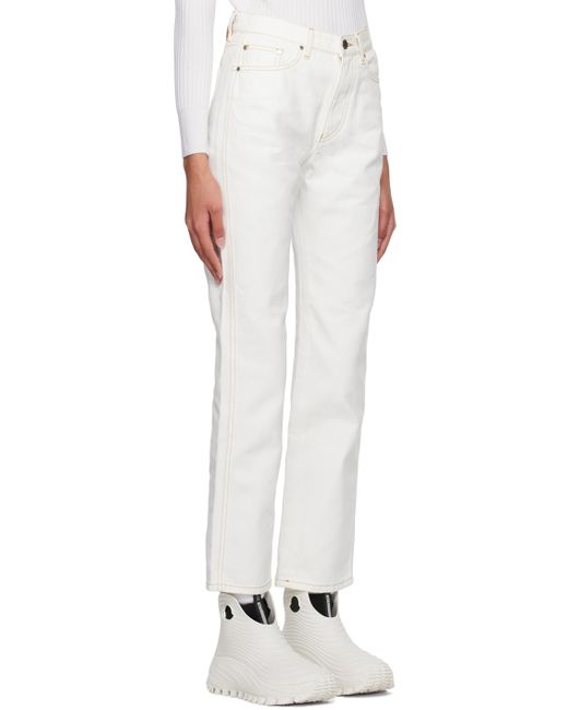 Moncler White Straight-leg Jeans
