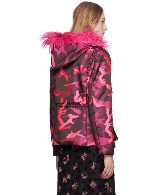 Anna Sui Red Camouflage Jacket