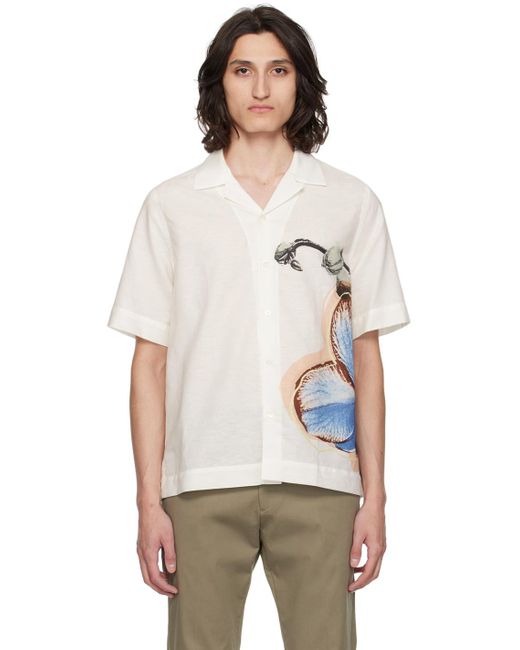 Paul Smith Natural Off- Orchid Shirt for men