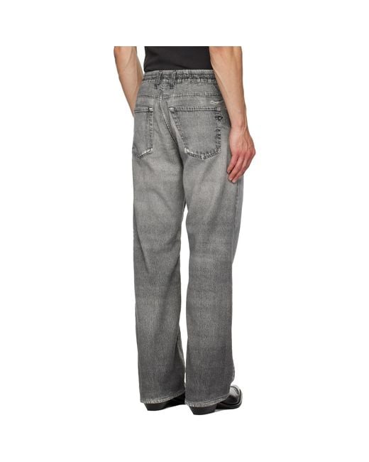 DIESEL Black Gray Relaxed 2080 D-reel Joggjeans 068us Jeans for men