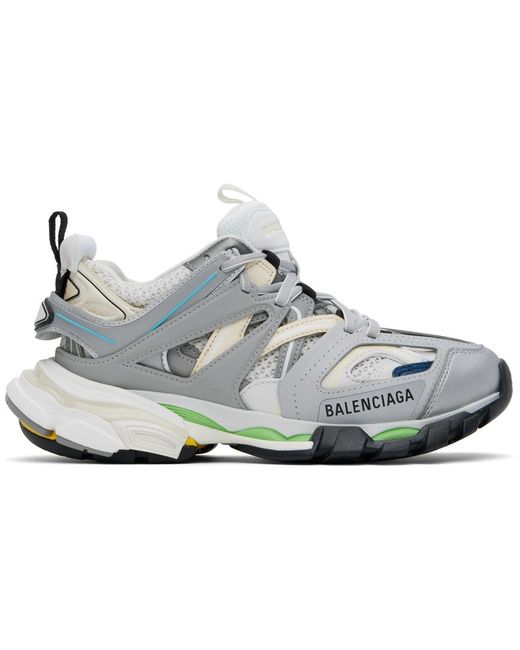Balenciaga Black Silver & White Track Sneakers