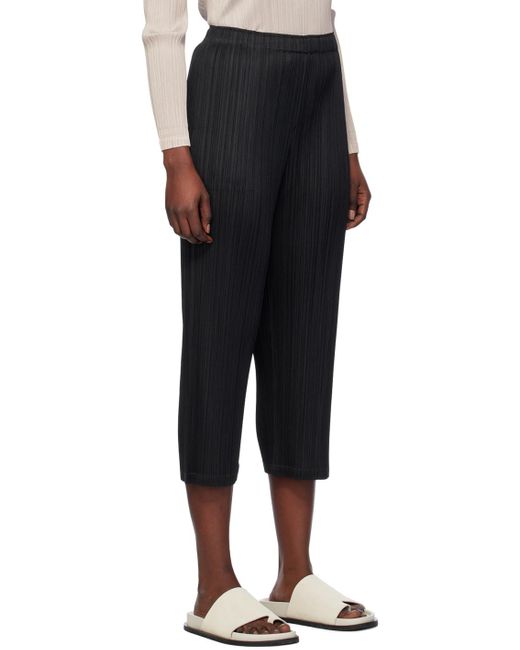 Pleats Please Issey Miyake Black Monthly Colors December Trousers