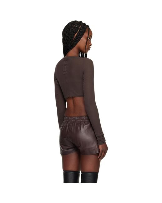 Rick Owens Black Ls Crop T-Shirt