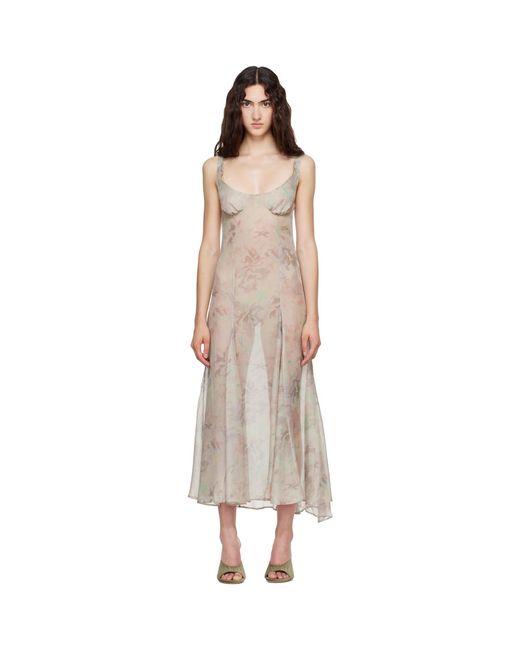 Collina Strada Natural Pamela Slip Midi Dress