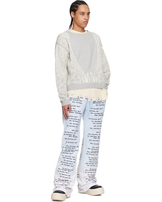 メンズ Who Decides War ブルー Wdw Scripture スウェットパンツ White