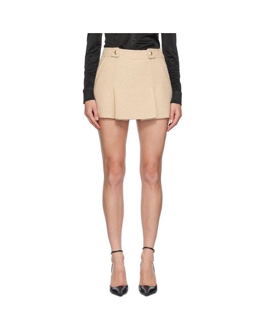 Tom Ford Black Virgin Wool Pleated Miniskirt