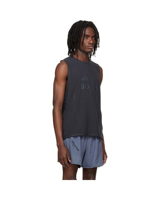Song For The Mute Black Adidas Originals Edition Adirun01 Running Tank Top for men