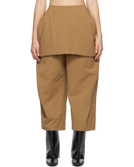 Issey Miyake Natural Brown Canopy Trousers