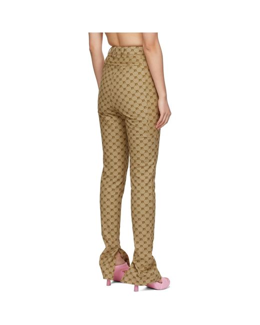 BONBOM Natural Monogram Slit Bottom Jeans