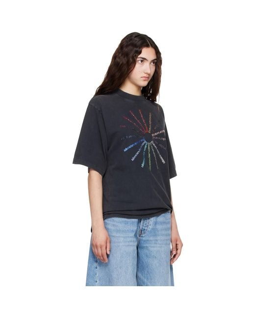 Alexander Wang Blue Crystal Pinwheel T-Shirt