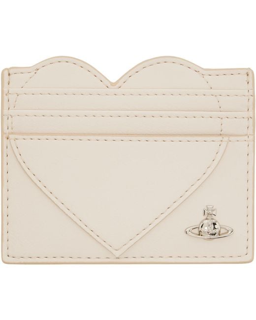 Vivienne Westwood Natural Off- Heart Card Holder