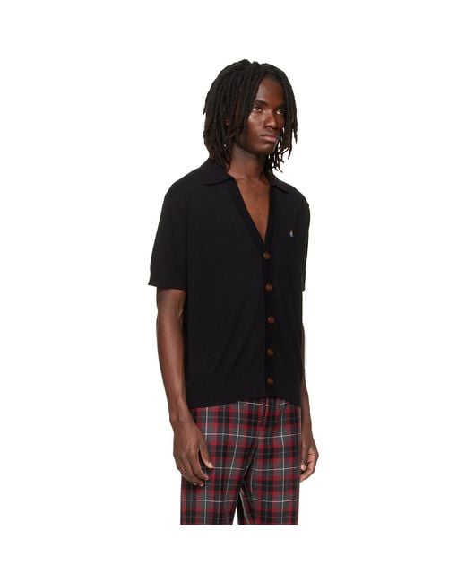 Vivienne Westwood Black Polo Cardigan for men