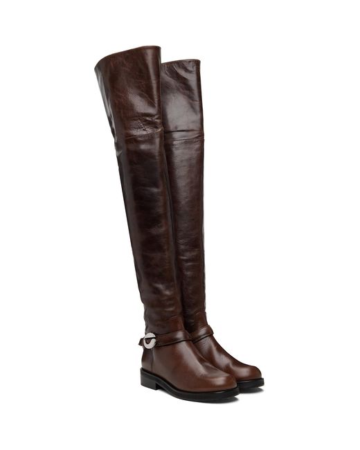 Coperni Brown Belt High Cavalier Tall Boots